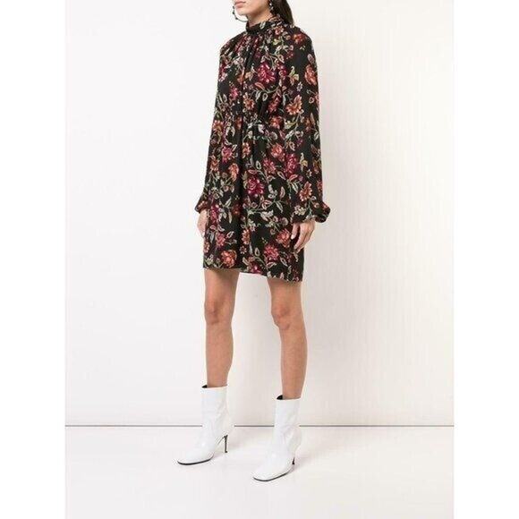 NEW NWT $525 A.L.C. Bold Floral Printed Nadia Dres - Picture 9 of 13